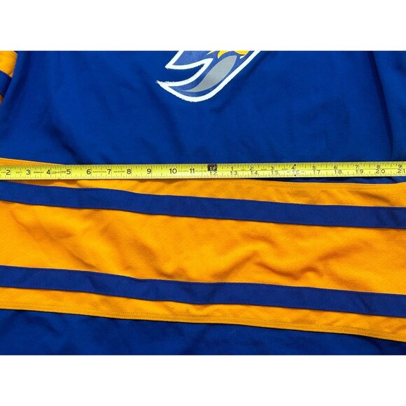 Athletic Knit Hockey Jersey Men's Size Large V-Neck Sportwear Blue - Picture 9 of 10